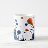 エネルはっきりしたギー – 動的な青とオレンジの抽象芸術 モーフィングマグカップ (中央)