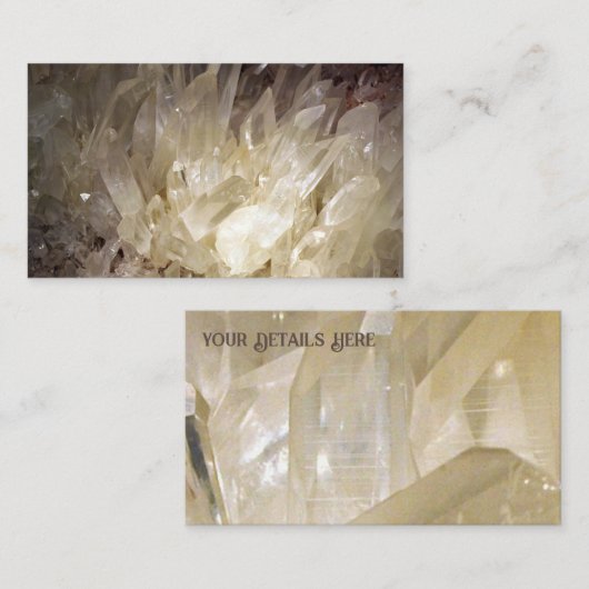 エネルエレガントギー線澄ん石英 名刺 (正面/裏面)