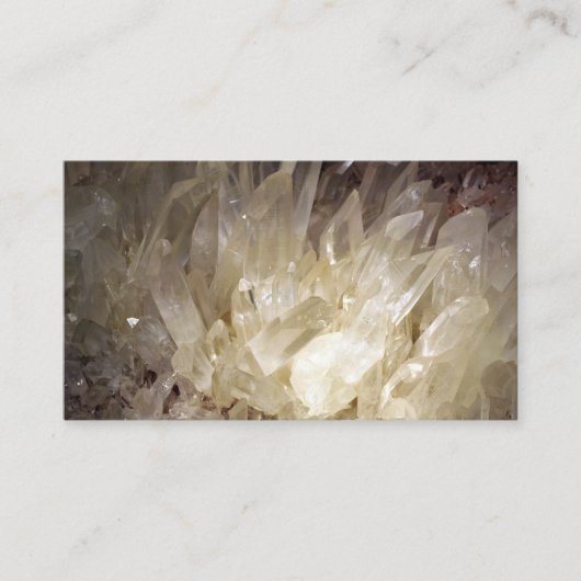 エネルエレガントギー線澄ん石英 名刺 (正面)