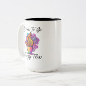 エネルカラフルギーの流れを行うための蒸気醸造の渦 ツートーンマグカップ (正面左)