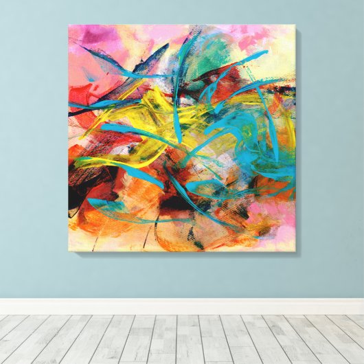 エネルカラフルギー絵を描抽象芸術 キャンバスプリント (インサイチュ (ウッドフロア))