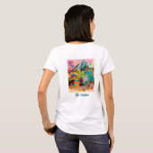 エネルギカラフルー絵を描な抽象芸術のメッセージ Tシャツ (裏面フル)