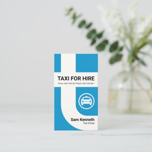 エネルギスタイリッシューなAlphabet-Tタクシードライバー 名刺 (スタンド正面)