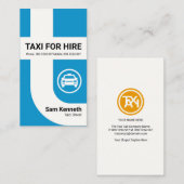 エネルギスタイリッシューなAlphabet-Tタクシードライバー 名刺 (正面/裏面)