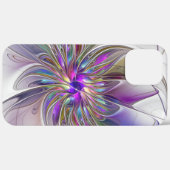 エネルギッシュでカラフルな抽象的フラクタルアートの花 Case-Mate iPhoneケース (裏面 / 右)