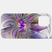 エネルギッシュでカラフルな抽象的フラクタルアートフラワー Case-Mate iPhoneケース (裏面 (横))