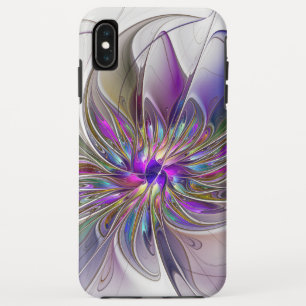 エネルギッシュでカラフルな抽象的フラクタルアートフラワー iPhone XS MAXケース