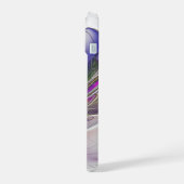 エネルギッシュでカラフルな抽象的フラクタルアートフラワー iPhone 15ケース (左側面)