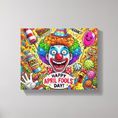 エネルギッシュなエイプリルフールズデイカード キャンバスプリント (正面)