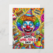 エネルギッシュなエイプリルフールズデイカード シーズンカード (正面/裏面)