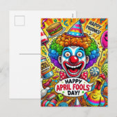 エネルギッシュなエイプリルフールズデイカード シーズンポストカード (正面/裏面)