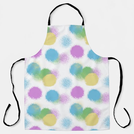 エネルギッシュなキャンディカラー抽象芸術エプロン エプロン (正面)