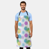 エネルギッシュなキャンディカラー抽象芸術エプロン エプロン (着用した状態)