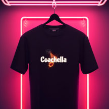 エネルギッシュなコーチェラTシャツ – デザインがいっぱい