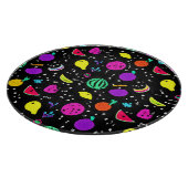 エネルギッシュなネオンフルーツダンス カッティングボード (角)