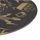 エネルギッシュなロック音楽のエッセンス カッティングボード (角)