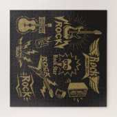 エネルギッシュなロック音楽のエッセンス ジグソーパズル (横)