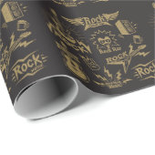 エネルギッシュなロック音楽のエッセンス ラッピングペーパー (ロールコーナー)