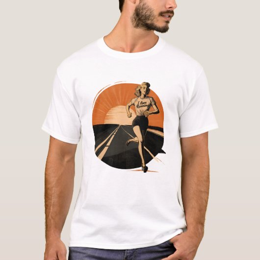 エネルギッシュな愛：ランニングの Tシャツ (正面)