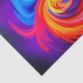 エネルギッシュな抽象芸術の渦巻き青と黄色 薄葉紙 (詳細)