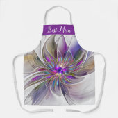 エネルギッシュな抽象芸術フラワーマ最高のマム エプロン (正面)