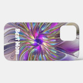 エネルギッシュな抽象芸術フラワーマ最高のマム Case-Mate iPhoneケース (裏面 (横))