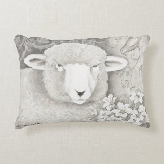 エネルギッシュな柔らかい羊と牛の枕を中和 アクセントクッション (正面)
