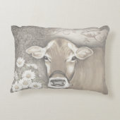 エネルギッシュな柔らかい羊と牛の枕を中和 アクセントクッション (裏面)
