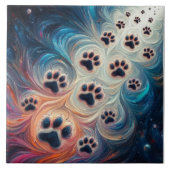 エネルギッシュな色の犬の肉印刷 タイル (正面)