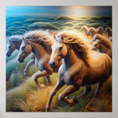 エネルギッシュな馬:ギャロッピングの優雅さ ポスター (正面)