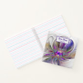 エネルギッシュカラフルな抽象芸術フラクタル花名 ノートブック (内部)