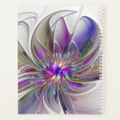 エネルギッシュカラフルな抽象芸術フラクタル花名 プランナー手帳 (裏面)