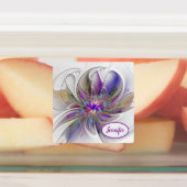 エネルギッシュカラフルな抽象芸術フラクタル花名 ラベル (貼付)