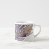 エネルギッシュカラフルな抽象芸術フラクタル芸術花 エスプレッソカップ (右)