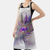 エネルギッシュカラフルな抽象芸術フラクタル芸術花 エプロン (インサイチュ)