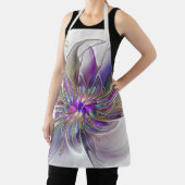 エネルギッシュカラフルな抽象芸術フラクタル芸術花 エプロン (インサイチュ)
