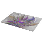 エネルギッシュカラフルな抽象芸術フラクタル芸術花 カッティングボード (角)