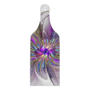 エネルギッシュカラフルな抽象芸術フラクタル芸術花 カッティングボード