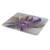 エネルギッシュカラフルな抽象芸術フラクタル芸術花 カッティングボード (角)