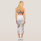 エネルギッシュカラフルな抽象芸術フラクタル芸術花 カプリレギンス (裏面)