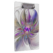 エネルギッシュカラフルな抽象芸術フラクタル芸術花 クリップボード (右)