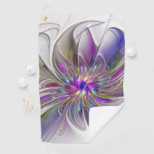 エネルギッシュカラフルな抽象芸術フラクタル芸術花 ゴルフタオル (インサイチュ)