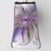 エネルギッシュカラフルな抽象芸術フラクタル芸術花 ゴルフヘッドカバー (回転90)