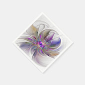 エネルギッシュカラフルな抽象芸術フラクタル芸術花 スタンダードカクテルナプキン (角)