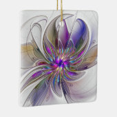 エネルギッシュカラフルな抽象芸術フラクタル芸術花 セラミックオーナメント (右)