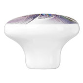 エネルギッシュカラフルな抽象芸術フラクタル芸術花 セラミックノブ (側面)