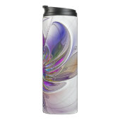 エネルギッシュカラフルな抽象芸術フラクタル芸術花 タンブラー (回転右)