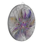 エネルギッシュカラフルな抽象芸術フラクタル芸術花 ダーツボード (正面左)