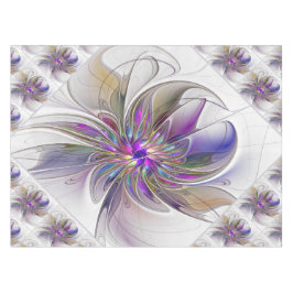 エネルギッシュカラフルな抽象芸術フラクタル芸術花 テーブルクロス