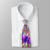 エネルギッシュカラフルな抽象芸術フラクタル芸術花 ネクタイ (タイ)